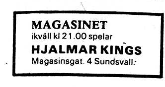 Hjalmar Kings annons Magasinet DB